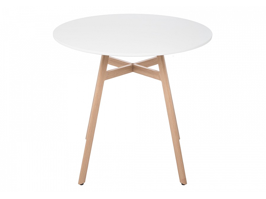 Стол деревянный Skandi 80х73 белый