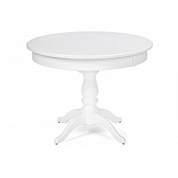 Стол деревянный Орден 100(140)х100х76 белый