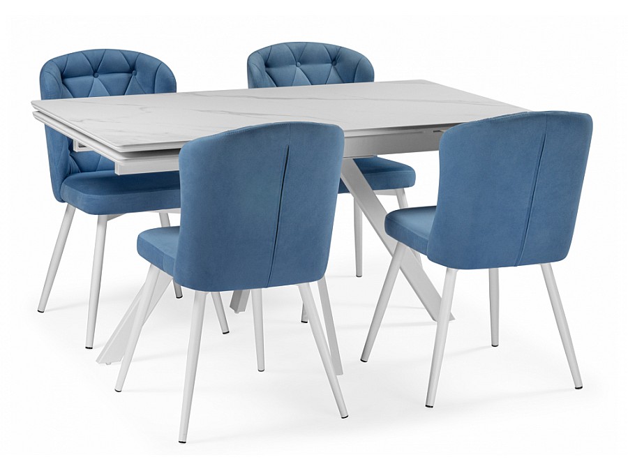 Вилли 140 (200) х 80 белый мрамор alpin white / snow white / белый