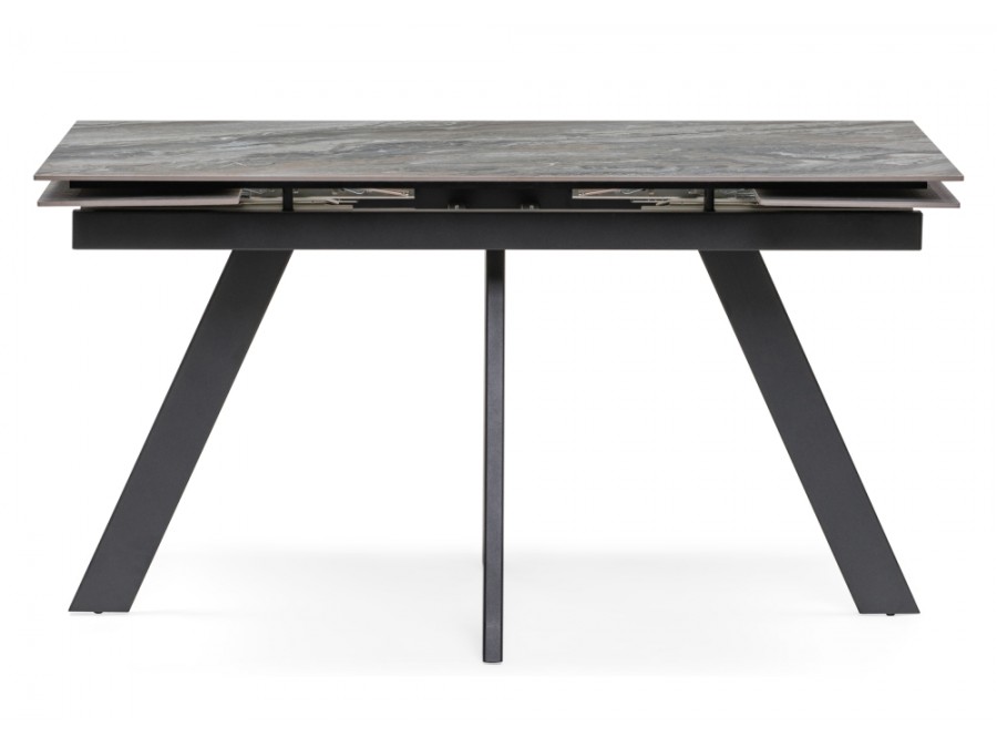 Керамический стол Невис 140(200)х80х76 оробико / черный