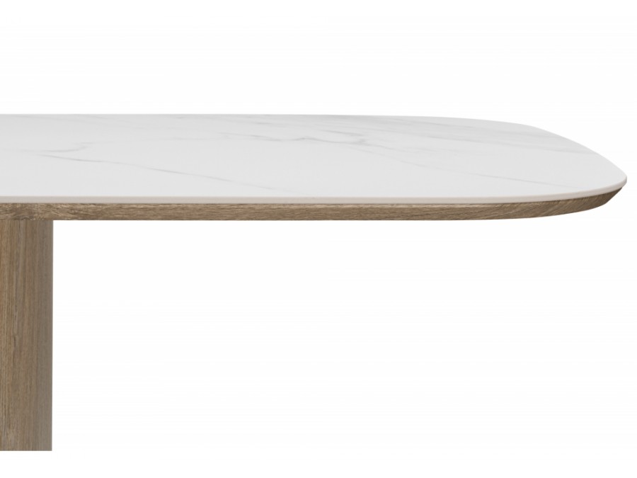 Эллипсо 200х90 snow white / дуб американский