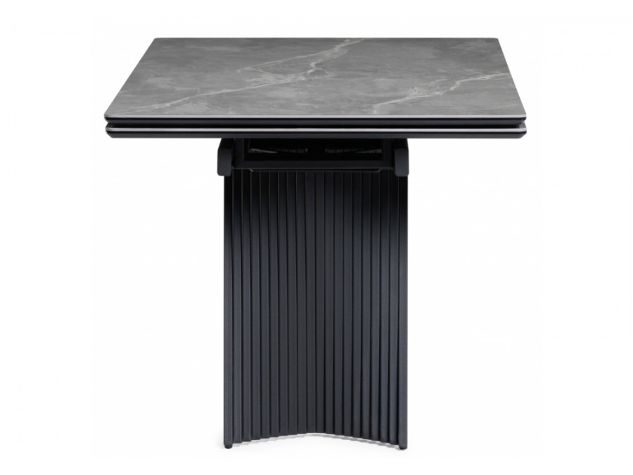 Вейв 140(200)х80 серый мрамор larka grey / черный