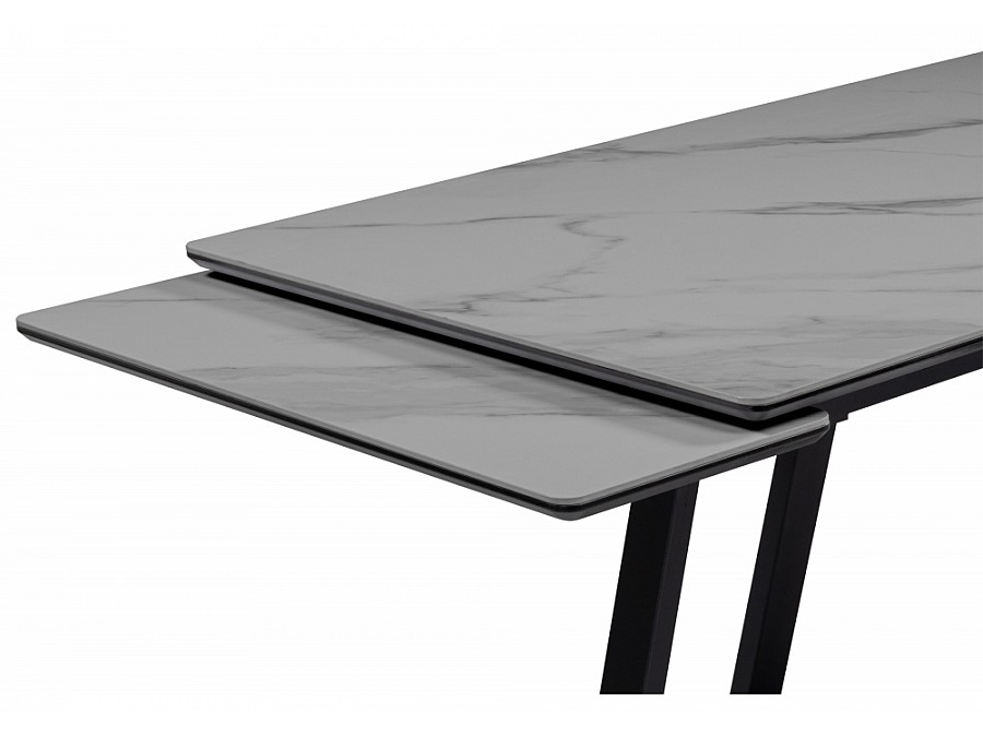 Памелла 140(200)х80 серый мрамор larka grey / черный