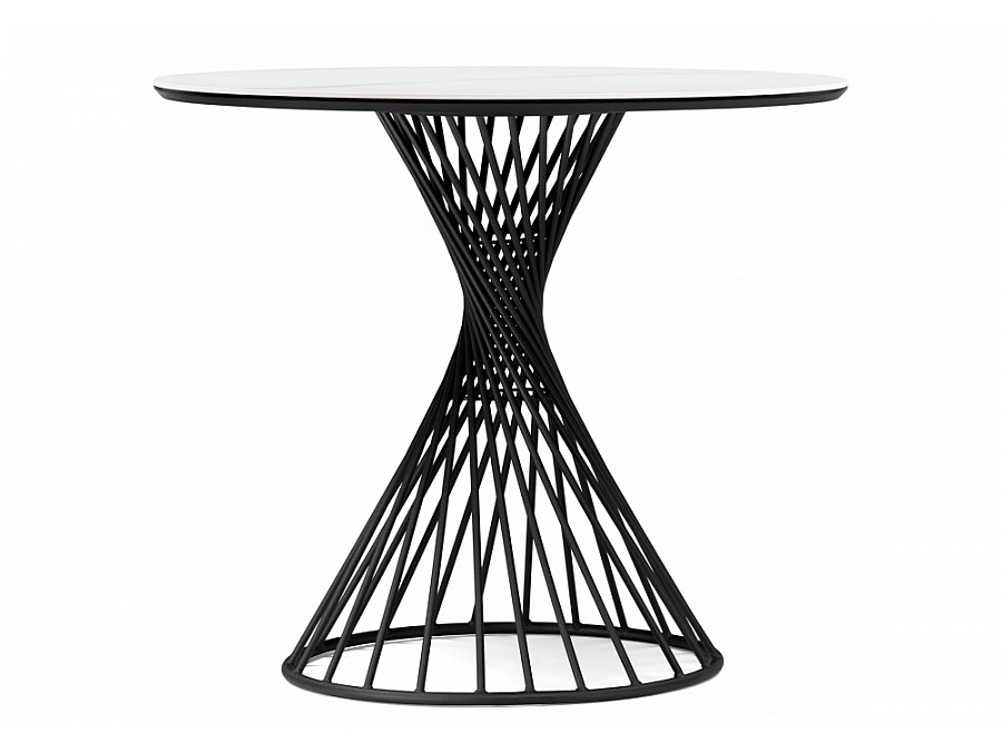 Вивиен 90x90x75 белый мрамор snow white / черный