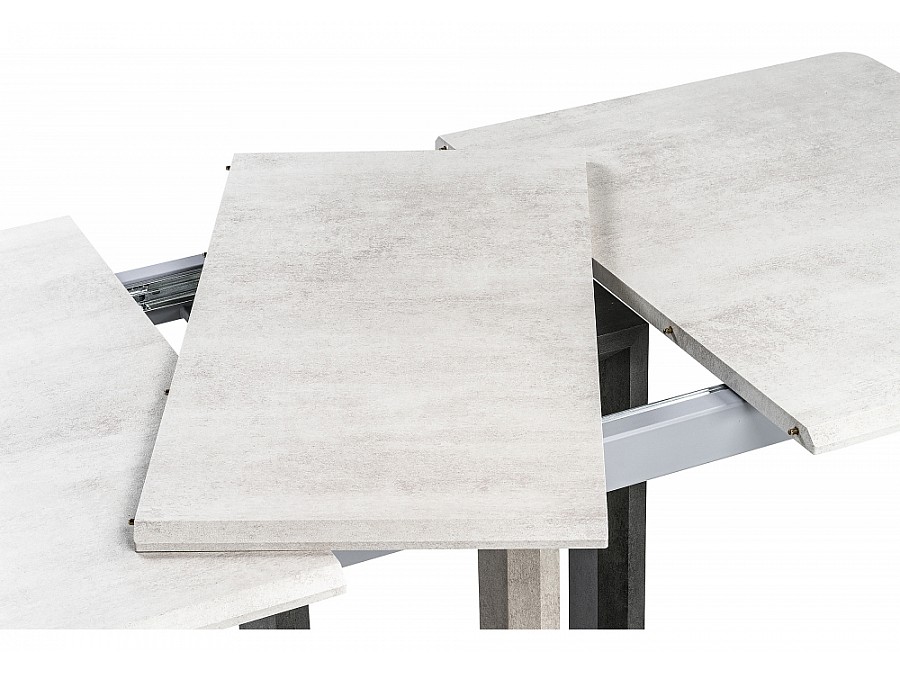 Стол деревянный Санса 120(160)х80х76 камень темный / камень светлый