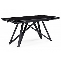 Керамический стол Вилсон 140(200)х80 черный мрамор shakespeare black / черный