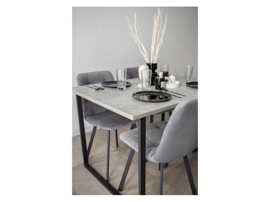 Лиман 117 х 77 бетон светлый / черный матовый