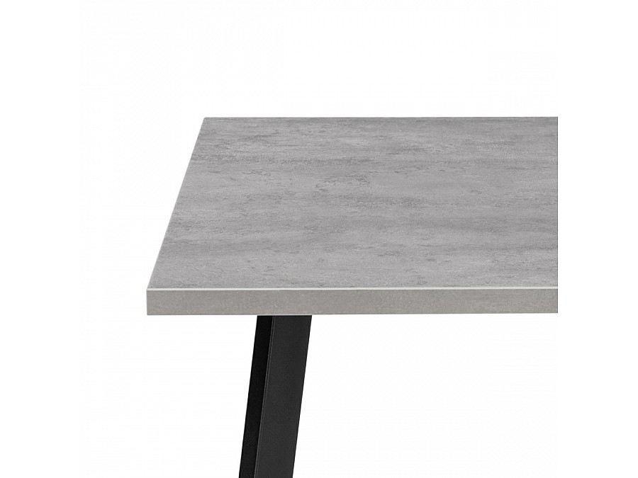 Стол деревянный Тринити Лофт 120х80х75 25 мм бетон / черный матовый