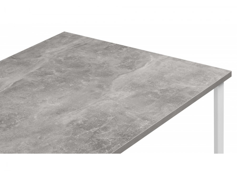 Лиман 117 x 77 бетон светлый / белый матовый