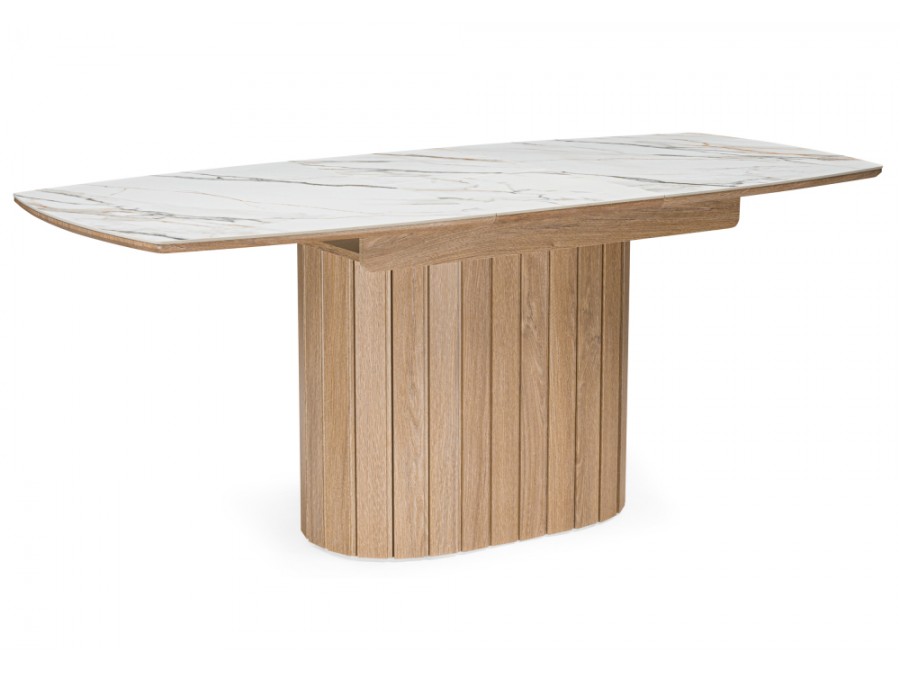 Люмен 140(180)х80 белый с прожилками gilt white / дуб американский
