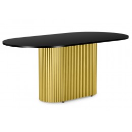 Барон О 160 х 90 черная пленка шагрень / золотые ноги