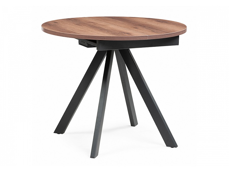 Стол деревянный Трейси 90(120)х90х75 дуб делано темный / черный