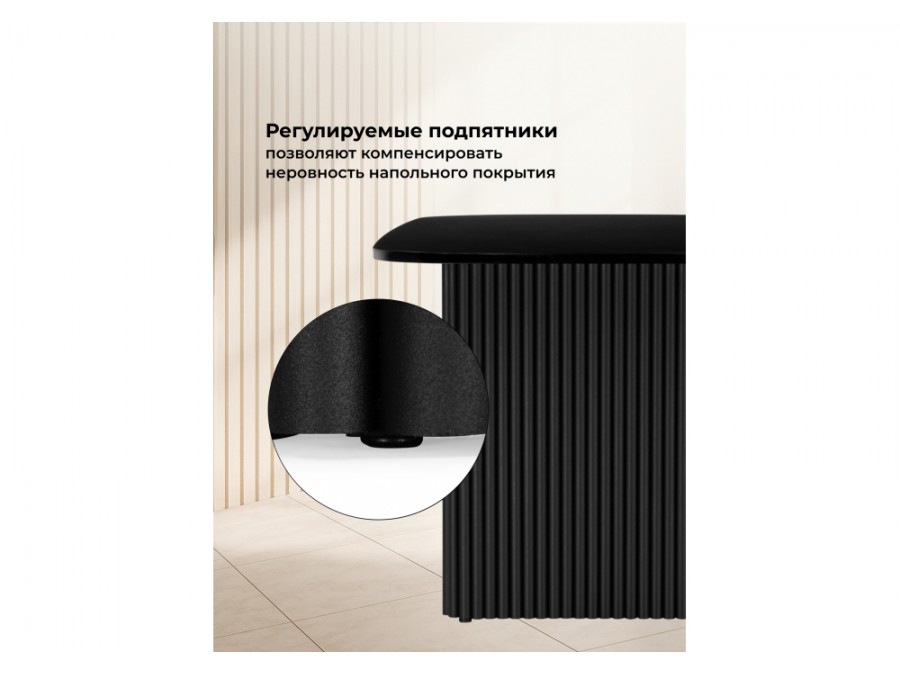 Бавария B 160 х 90 черная пленка шагрень / черный