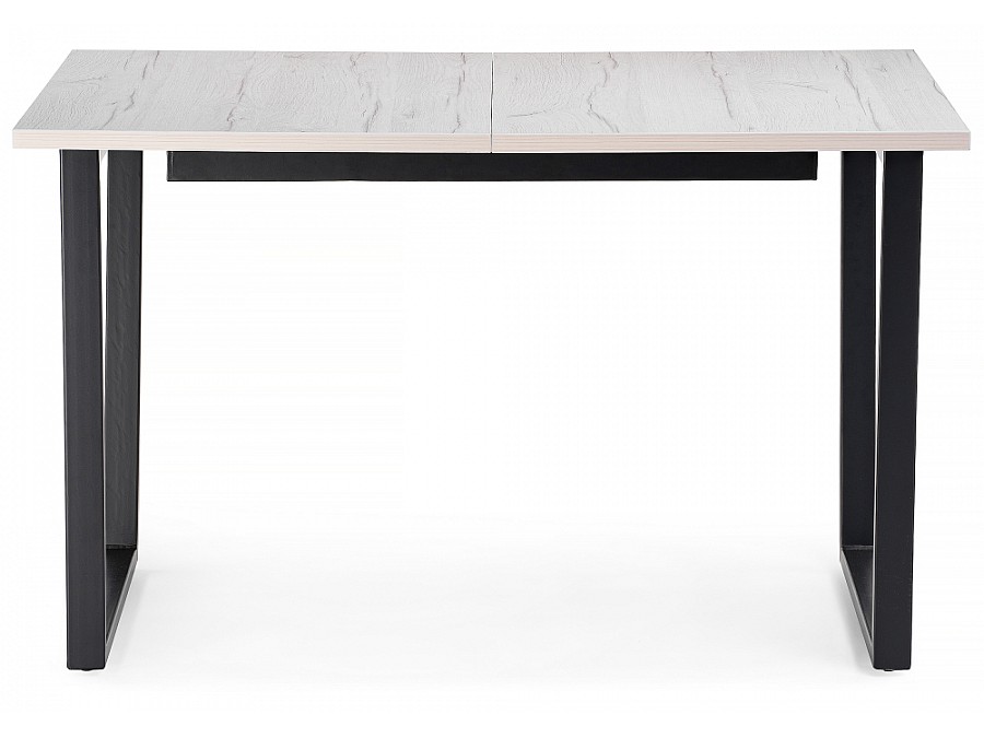 Стол деревянный раскладной Лота Лофт 120(160)х75х75 25 мм черный матовый / юта