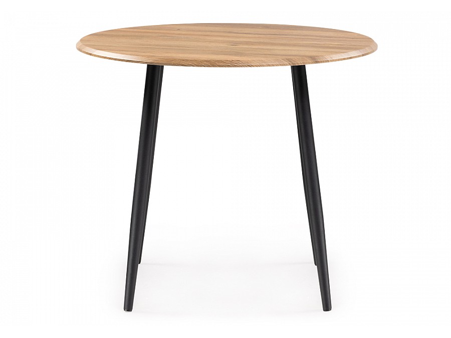 Стол деревянный Абилин 90 дуб вотан / черный матовый