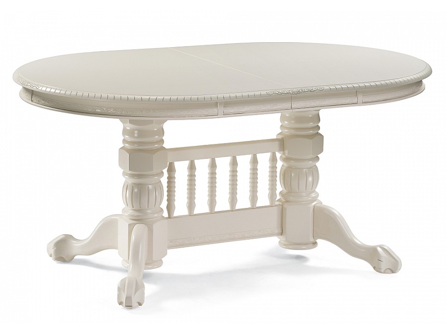 Стол деревянный Кантри 160(200-240)х107х78 слоновая кость