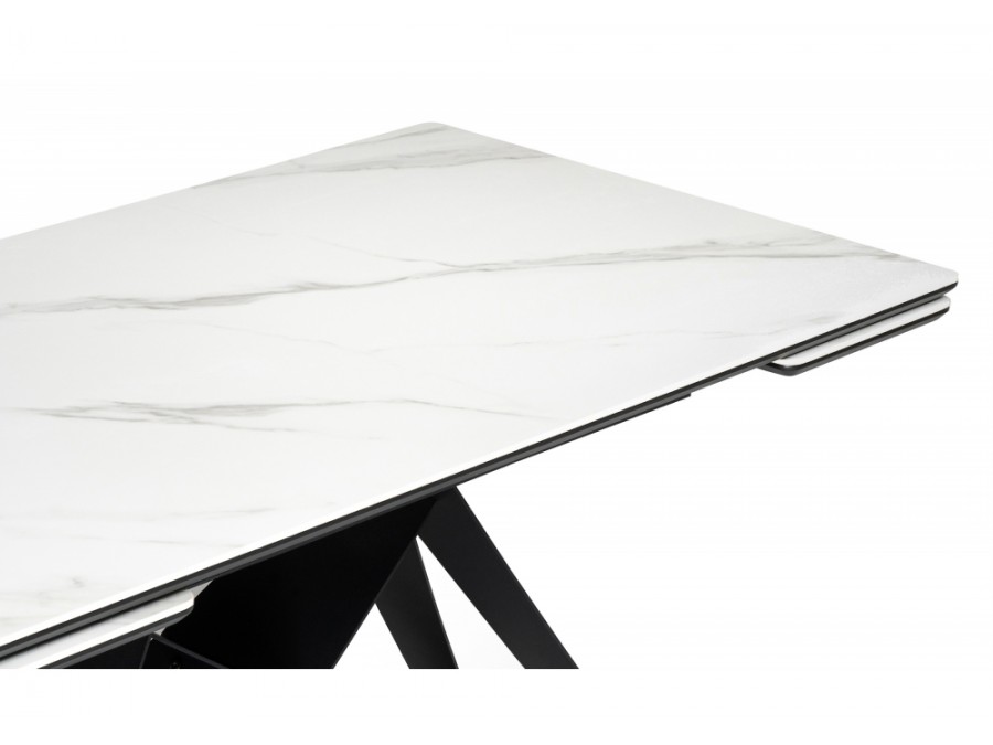 Блэкберн 140(200)х80 белый мрамор snow white / черный