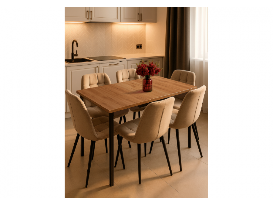 Кортни 117 (157) x 77 дуб крафт золотой / черный матовый