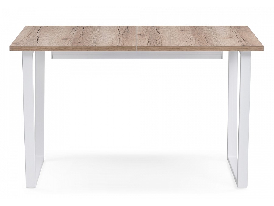 Стол деревянный Лота Лофт 120(160)х75х75 25 мм дуб делано светлый / матовый белый
