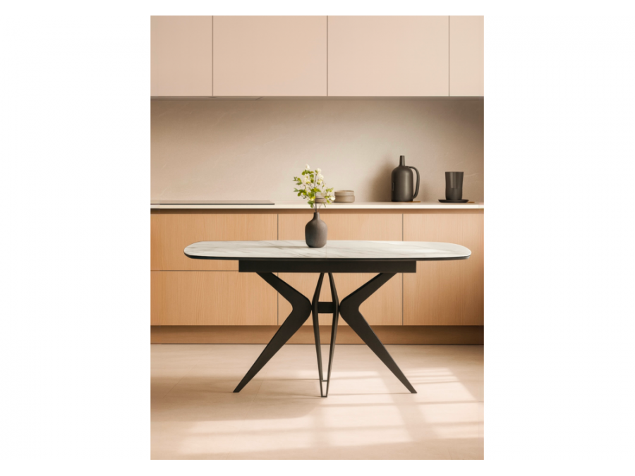 Риполь 160(205)х89 белый с прожилками gilt white / черный