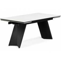 Вейв 140(200)х80 белый мрамор snow white / черный