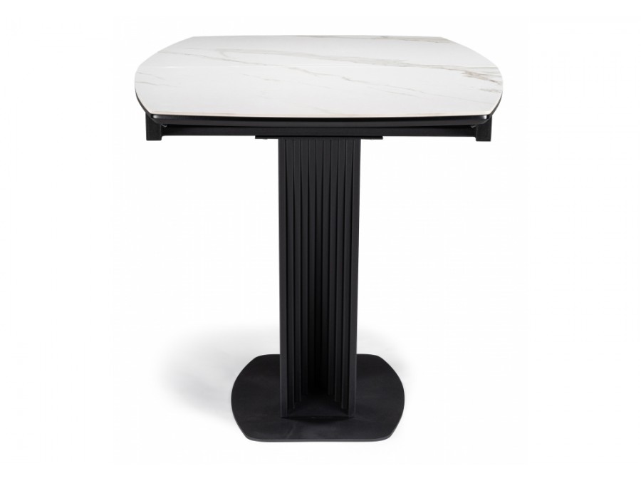 Вейл 160(205)х89 белый мрамор snow white / черный