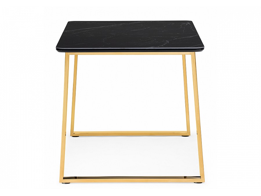 Керамический стол Селена 2 140х80 черный мрамор / золото