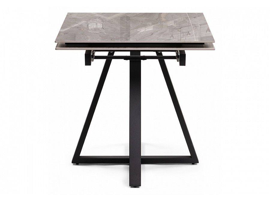 Керамический стол Силлем 120(180)х80х77 dyna fantasico grey / черный
