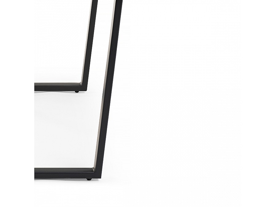 Стол деревянный Лота Лофт 140х80х75 25 мм черный матовый / бетон