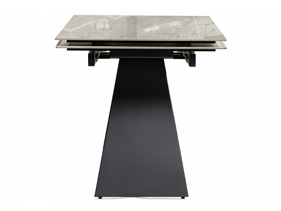 Керамический стол Хорсборо 140(200)х80х79 dyna fantasico grey / черный