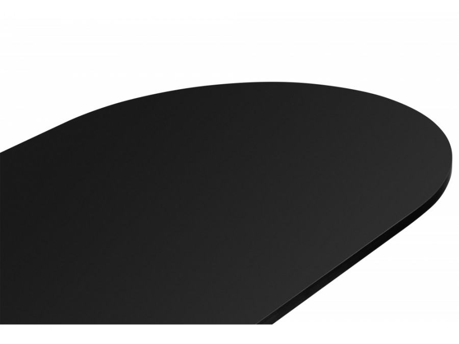 Барон О 200 х 90 черная пленка шагрень / белые ноги