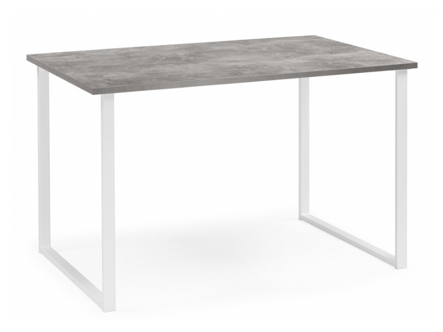 Лиман 117 x 77 бетон светлый / белый матовый