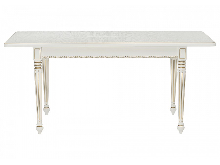 Стол деревянный Леджер слоновая кость / патина золото