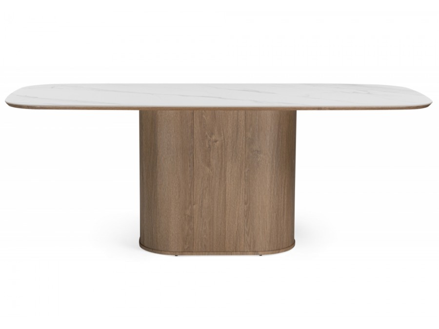 Эллипсо 200х90 snow white / дуб американский