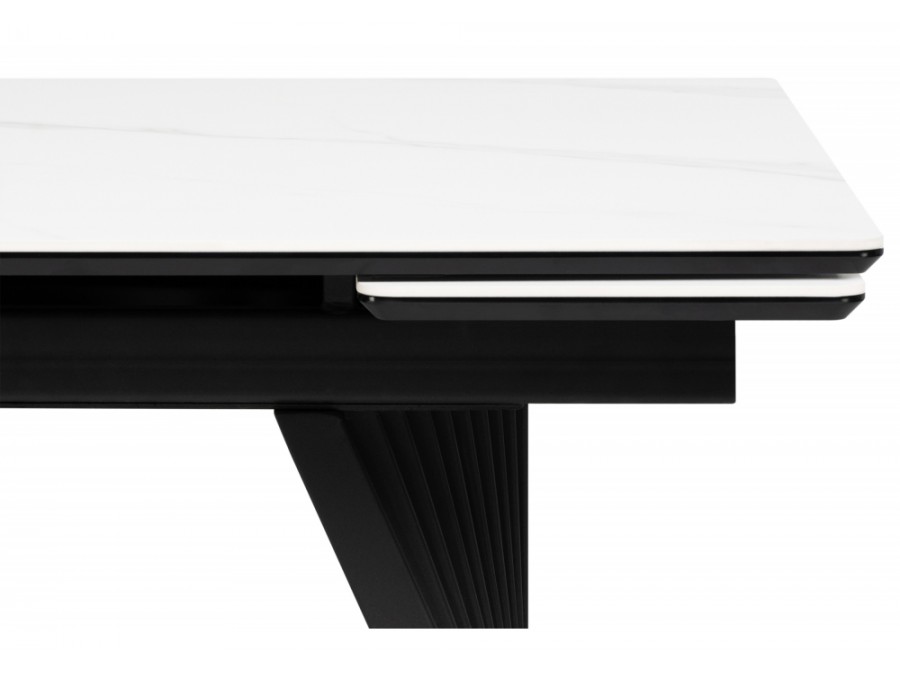 Вейв 140(200)х80 белый мрамор snow white / черный