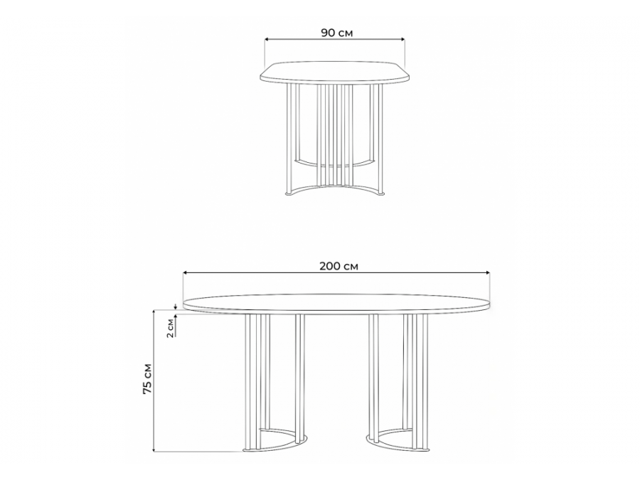Хьюго О 200 х 90 белая шагрень пленка / белые ноги