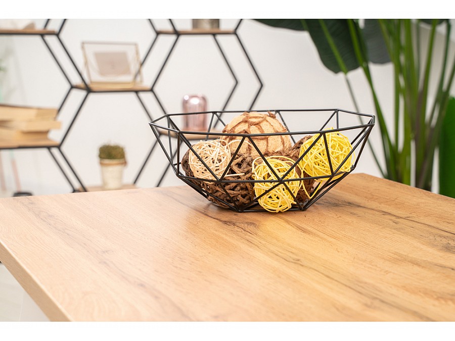 Стол деревянный Лота Лофт 140х80х75 25 мм дуб вотан / белый матовый