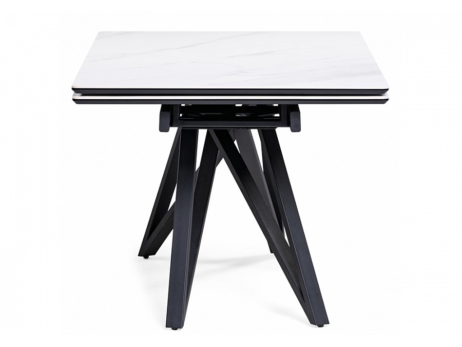 Вилсон 160(220)х89х75 белый мрамор snow white / черный