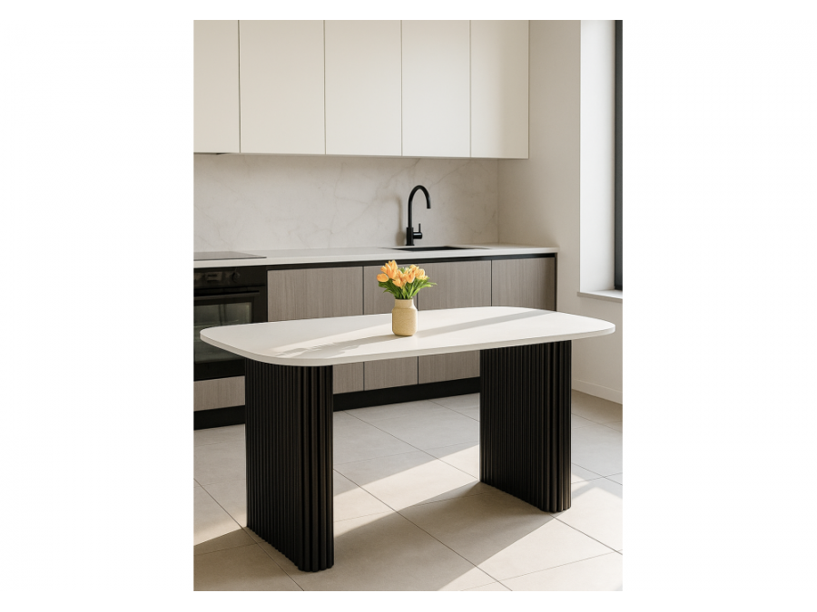 Бавария B 180 х 90 белая пленка шагрень / черный