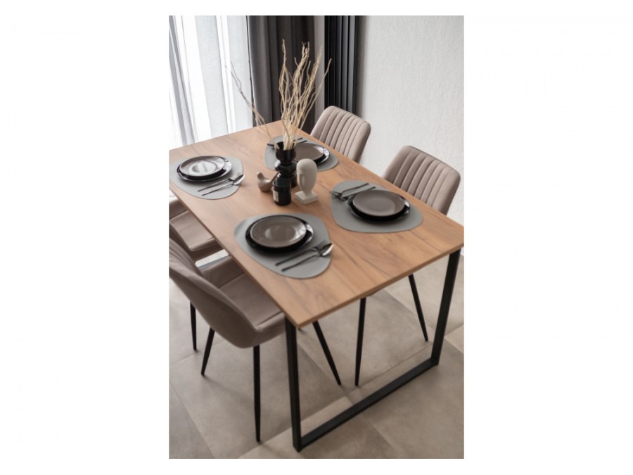 Лиман 140 х 80 дуб крафт золотой / черный матовый