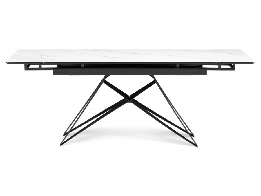 Блэкберн 160(220)х89 белый мрамор snow white / черный