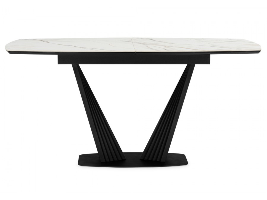 Вейл 160(205)х89 gilt white / черный