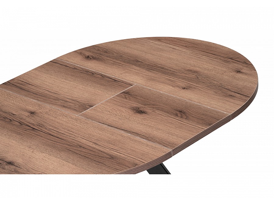 Стол деревянный Трейси 90(120)х90х75 дуб делано темный / черный