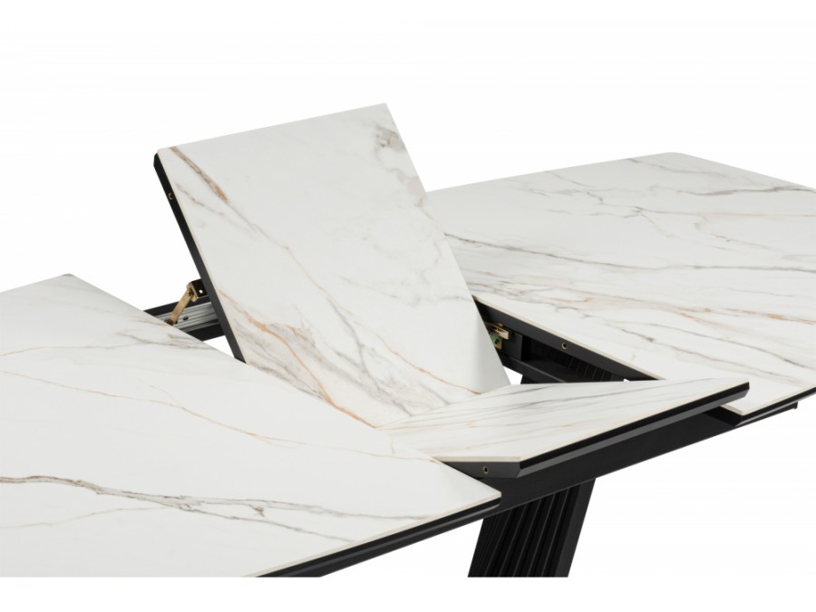 Вейл 160(205)х89 gilt white / черный