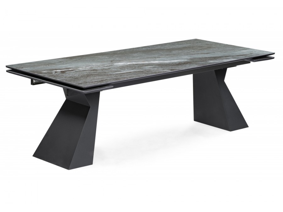 Керамический стол Денхольм 240(300)х100х75 mosco nero matt / черный