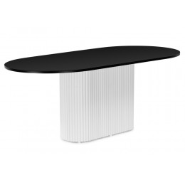 Барон О 200 х 90 черная пленка шагрень / белые ноги