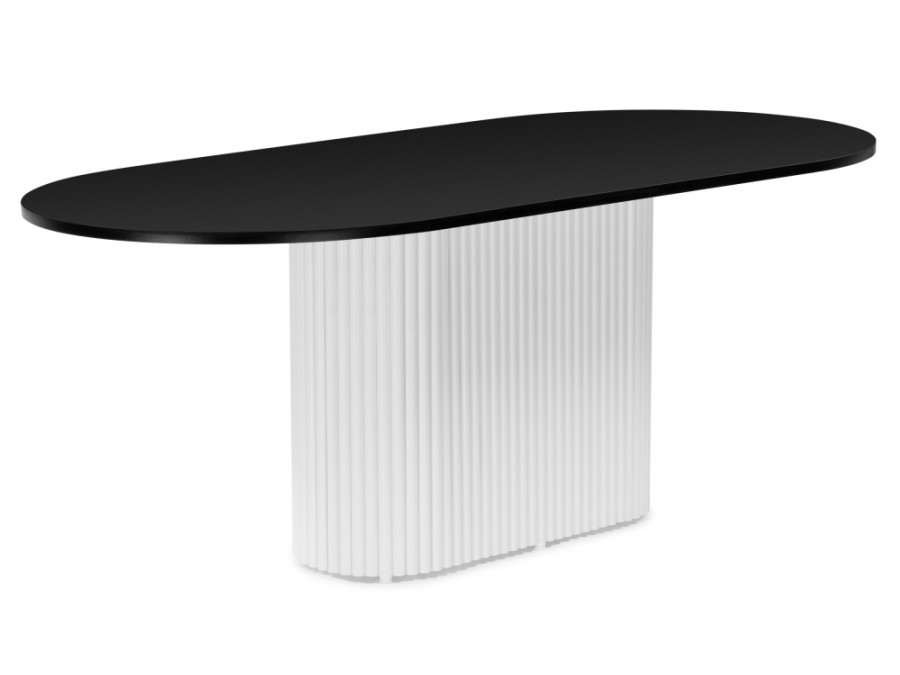 Барон О 200 х 90 черная пленка шагрень / белые ноги