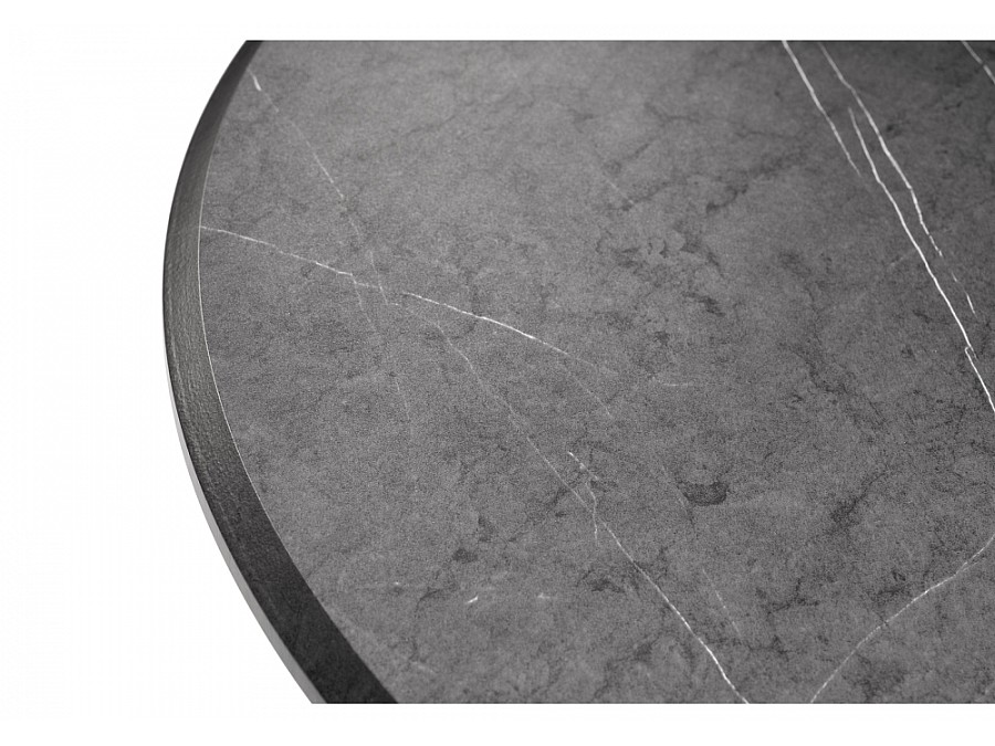 Стол деревянный Абилин 90 мрамор черный / черный матовый