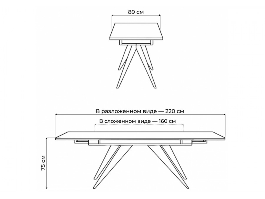 Дарвин 160(220)х89 белый с прожилками gilt white / черный
