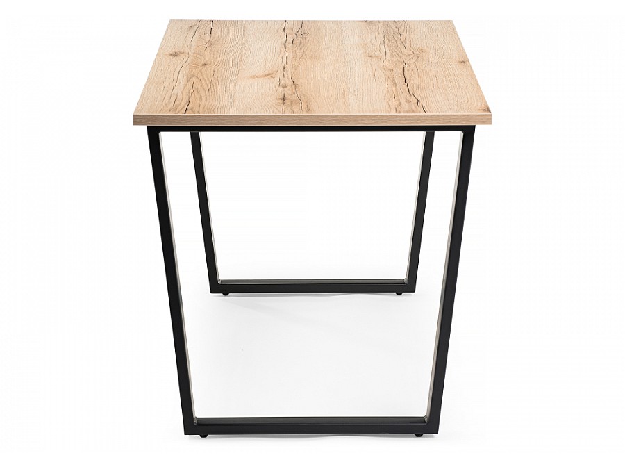 Стол деревянный Лота Лофт 120х74х75 25 мм дуб вотан / матовый черный